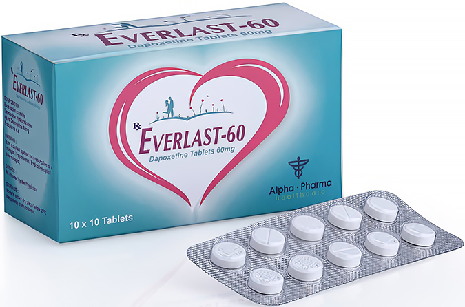 Everlast-60 Dapoxetine tablets 60mg Alpha Pharma