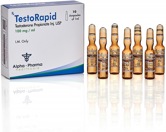 TestoRapid Testosterone Propionate 100mg ampoules Alpha Pharma