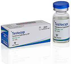 Testocyp Testosterone Cypionate U.S.P. 250mg vial Alpha Pharma