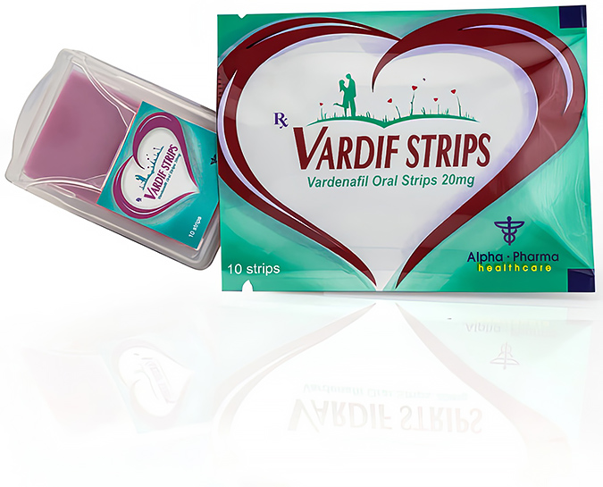 Vardif Vardenafil HCL 20mg Strips Alpha Pharma