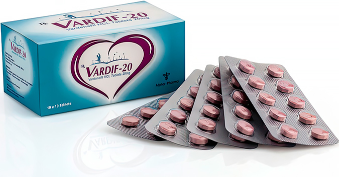 Vardif Vardenafil HCL 20mg Tablets Alpha Pharma